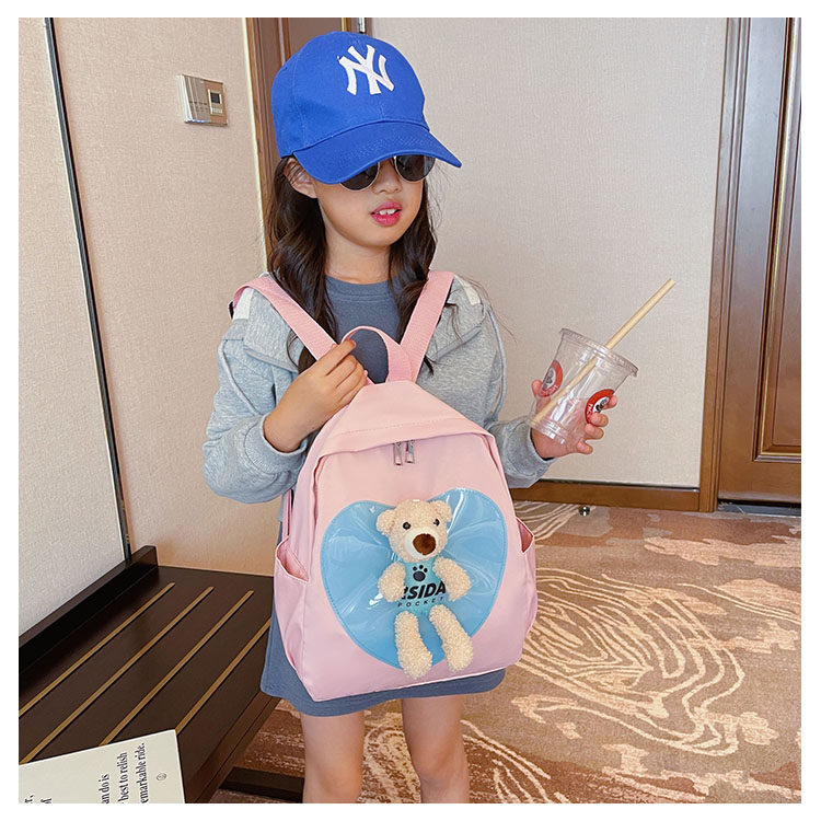 The new kindergarten schoolbag is lightweight and can prevent children from getting lost. The cute and super cute little bear baby is a trend of children's double-shoulder schoolbags undefined