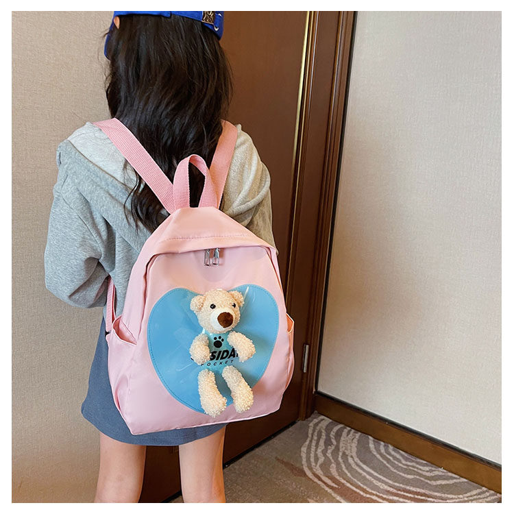 The new kindergarten schoolbag is lightweight and can prevent children from getting lost. The cute and super cute little bear baby is a trend of children's double-shoulder schoolbags undefined