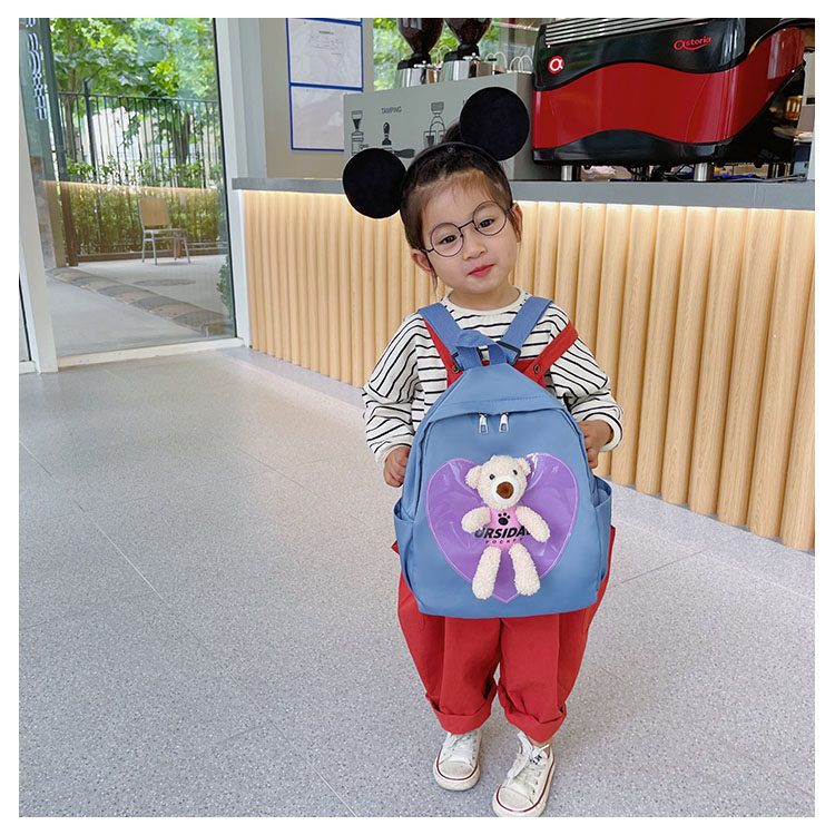 The new kindergarten schoolbag is lightweight and can prevent children from getting lost. The cute and super cute little bear baby is a trend of children's double-shoulder schoolbags undefined