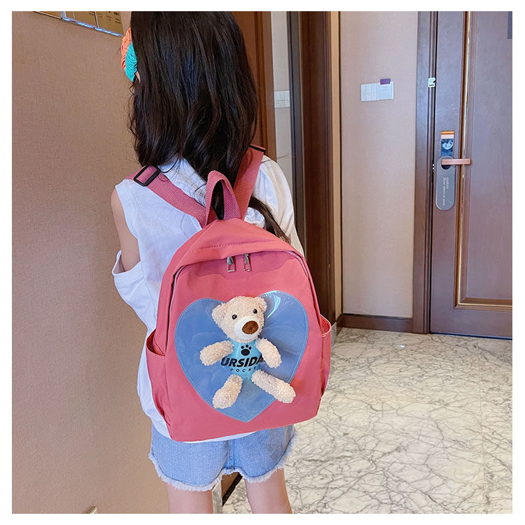 The new kindergarten schoolbag is lightweight and can prevent children from getting lost. The cute and super cute little bear baby is a trend of children's double-shoulder schoolbags undefined