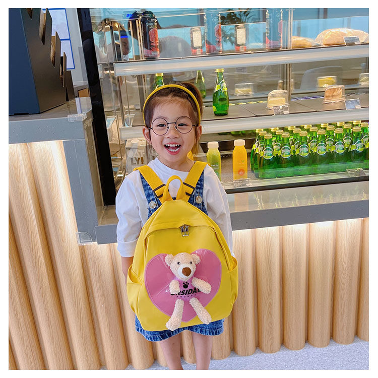 The new kindergarten schoolbag is lightweight and can prevent children from getting lost. The cute and super cute little bear baby is a trend of children's double-shoulder schoolbags undefined