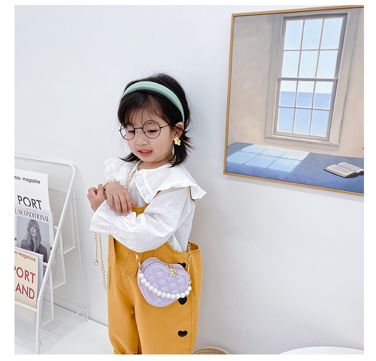 New children's small round bag 2021 new style fashionable diamond-shaped little Chanel mini single-shoulder bag chain stylish crossbody bag undefined