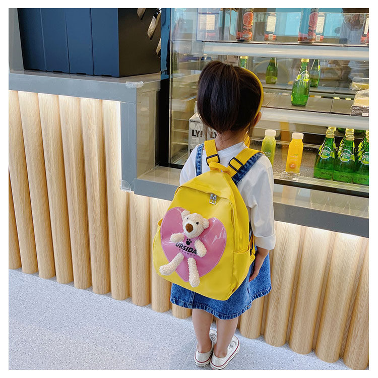 The new kindergarten schoolbag is lightweight and can prevent children from getting lost. The cute and super cute little bear baby is a trend of children's double-shoulder schoolbags undefined