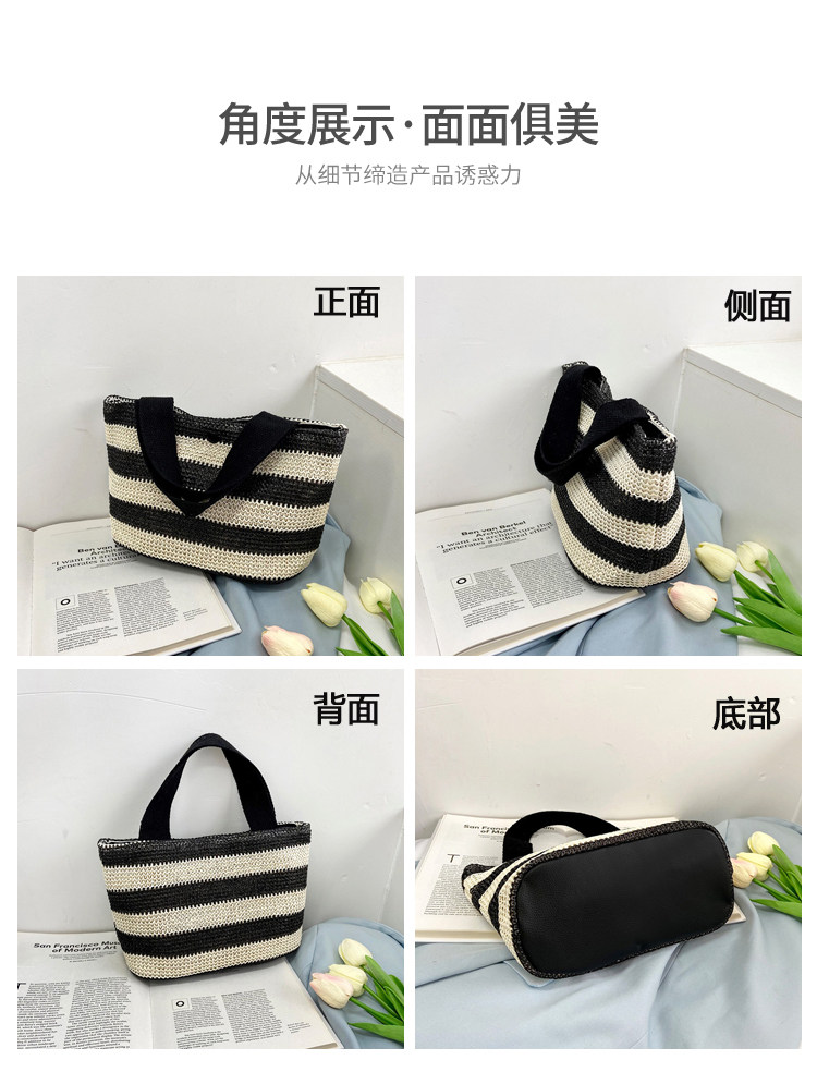 Woven bag, women's fabric bag, 2021 Summer new trendy fashion, trendy hand-held bag, shoulder bag, stylish design, tote bag undefined
