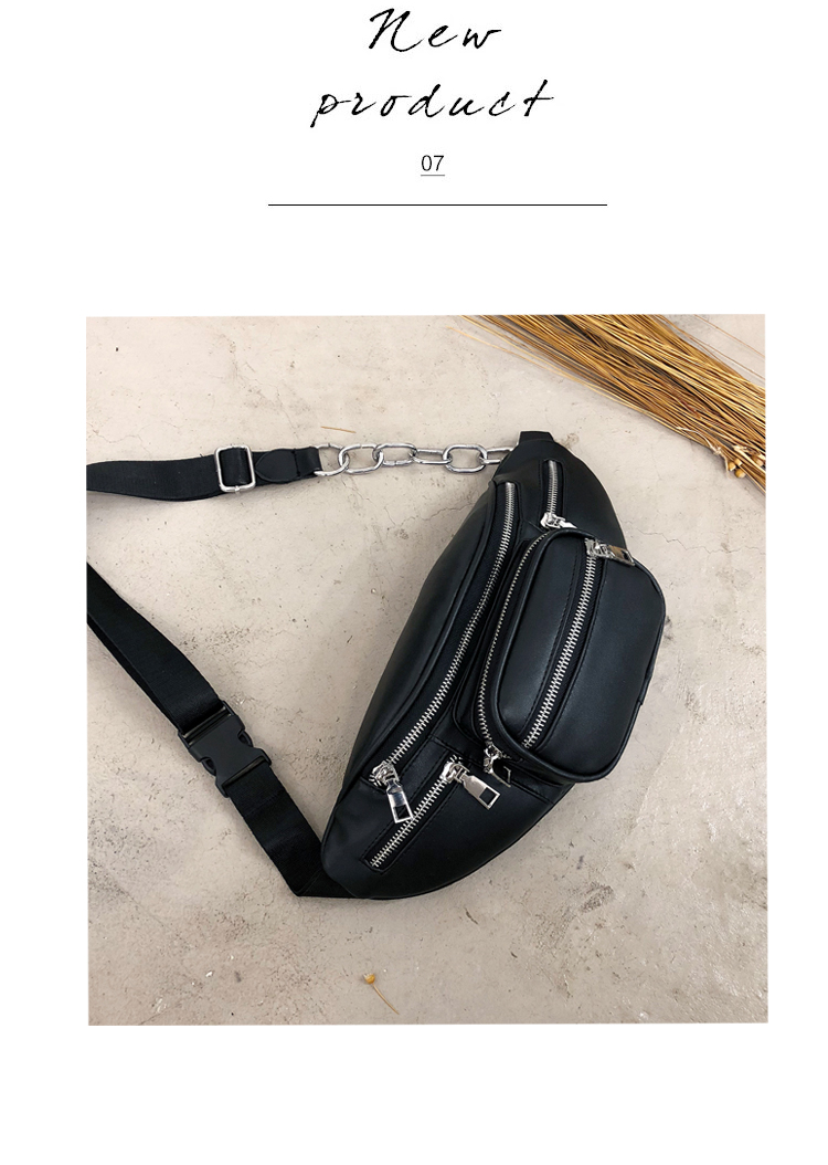 Unisex Elegant Streetwear Solid Color PU Waist Bags display picture 19