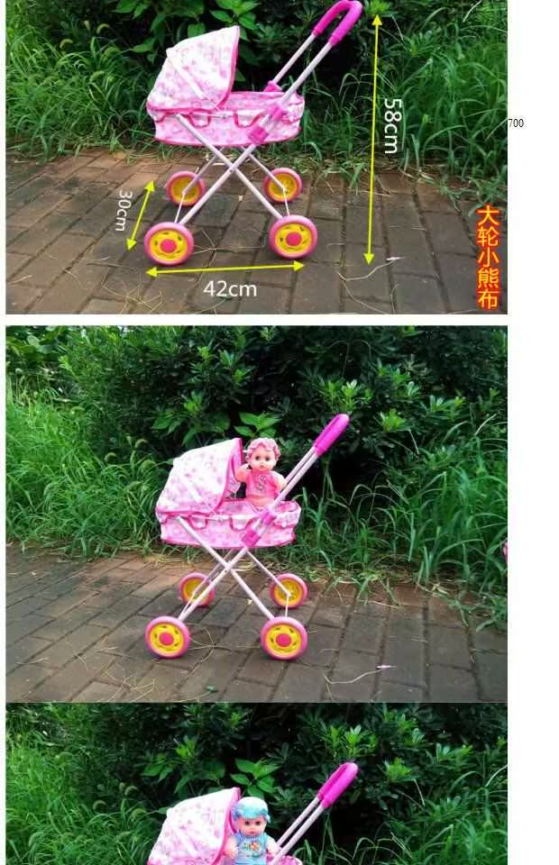 Trẻ em đồ chơi xe đẩy búp bê cô gái cô gái chơi nhà đồ chơi xe đẩy đồ chơi xe đẩy em bé bộ đồ chơi trang điểm
