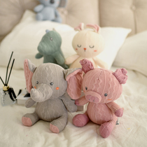 Plush Knitted Elephant Pig Rabbit Rabbit Children Appeasement Doll Plush Toy Paparazzi Bedroom Decoration Photo Props