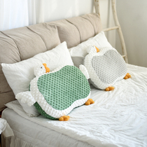 Large White Goose Cat Belly Leather Memory Cotton Afternoon Pillow Holding Pillow Can Be Detached with pillow headboard Children groveling cushion chair cushion cushion