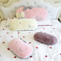 Rabbit Long Plush Pillow Cute Sofa Cuddle With Pillow Soft Bag Children Bedside Cushions Backrest Removable Washable Waist Pillow