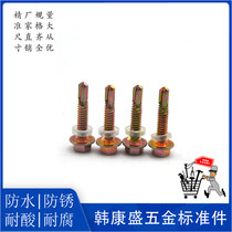  Yamato outer hexagon drill tail screw Self-tapping self-drilling dovetail wire Nylon drill tail screw Color steel tile nail screw nail