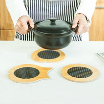 Household anti-scalding heat insulation mat Plate bamboo mat Heat-resistant coaster Bowl mat Casserole mat Kitchen table mat