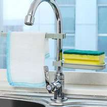 Sink sponge rag storage rack Faucet free hole drain rack Kitchen supplies plastic storage rack