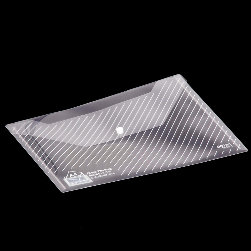 10 powerful snap-button file bags 5501 A4 transparent file bag information bag test paper document bag stationery office