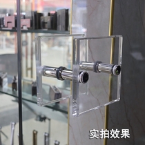 Glass door crystal handle Transparent square handle Acrylic office surface-mounted door armrest 120 hole distance