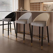 Italian light luxury high-end bar chairs home backrest high chairs jewelry store bar front desk stools island dining chairs