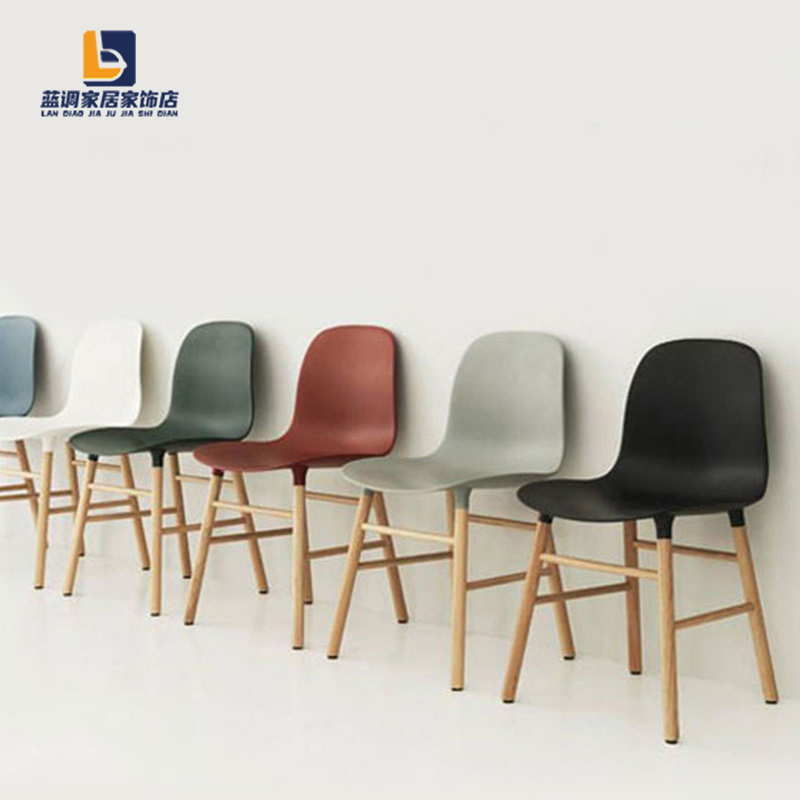 Black and white classic fashion modern minimalist home solid wood bedroom dining chair computer chair leisure Nordic backrest study chair