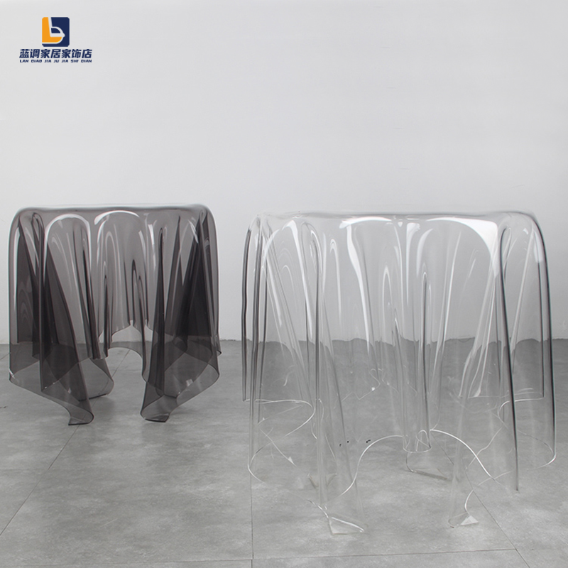 European-style acrylic ghost table magic table transparent creative coffee table corner a few clubs small apartment living room small round table