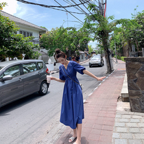 2022 summer dress new Sanya beach dresses women seaside holiday superfairy gentle wind sweetness and white fairy dress