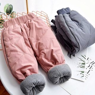冬季外穿一条过冬中大儿童时尚四层加厚棉裤北方一体加绒男童裤子