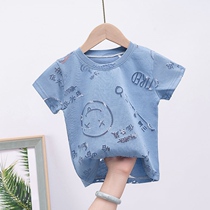 2020 top childrens summer hollow short-sleeved T-shirt childrens middle and large childrens Korean fashion net red new bottoming shirt
