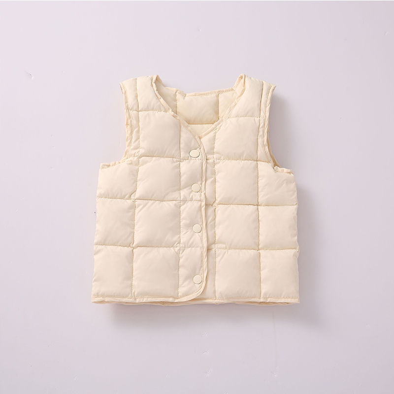 Autumn and Winter Lightweight Children's down Vest for Toddlers, Baby Boys and Girls, Inner Layer Children's Clothing, Off-Season Trendy