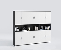 Guangzhou office file cabinet high cabinet wooden locker combination board bookcase with lock data file cabinet storage