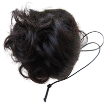 (Sweet Princess) True hair curly hair bag flower bud fake ball head fluffy bride hair hair wig bag female Natural