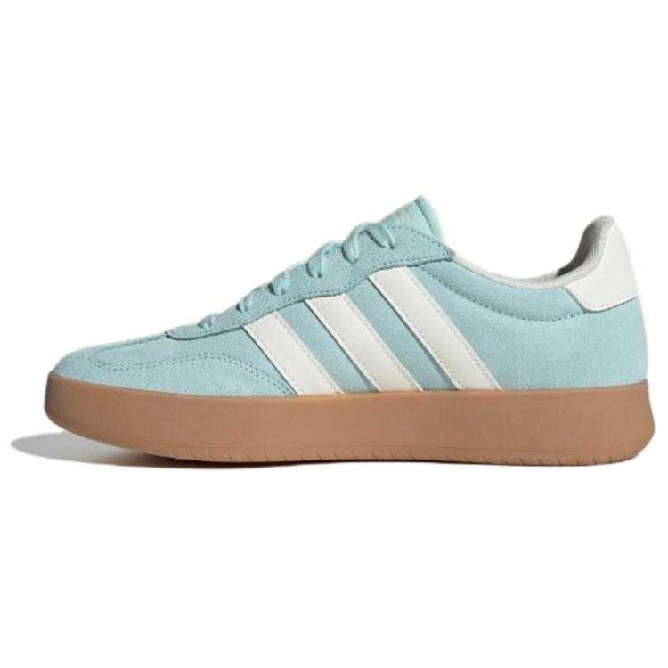 Adidas Barreda Casual Series Non-Slip Wear-Resistant Low-Top Sneakers for Men and Women, Green and White Jq4238