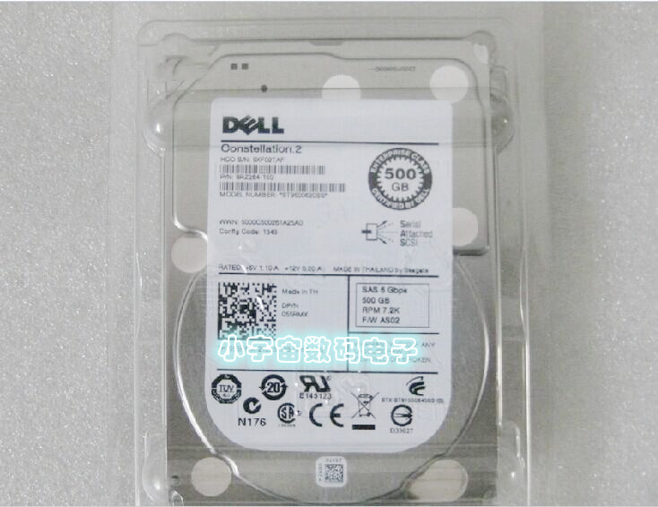 New DELL Seagate 500G SAS 7 2K 2 5 server hard disk ST9500620SS 055RMX