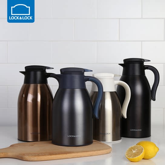 Music buckle Buckle Wonderful coffee maker Insulated Pot stainless steel Home Thermos Bottle 2 2L Black LHC1464BLK