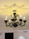 French-Style Vintage Bedroom Black Crystal Chandelier, American-Style Mid-Century Dining Room Vintage High-End Living Room Master Bedroom Lamp