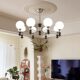French Retro Living Room Chandelier American Medieval Hall Study Bedroom Dining Room Lamp Magic Bean Lamp