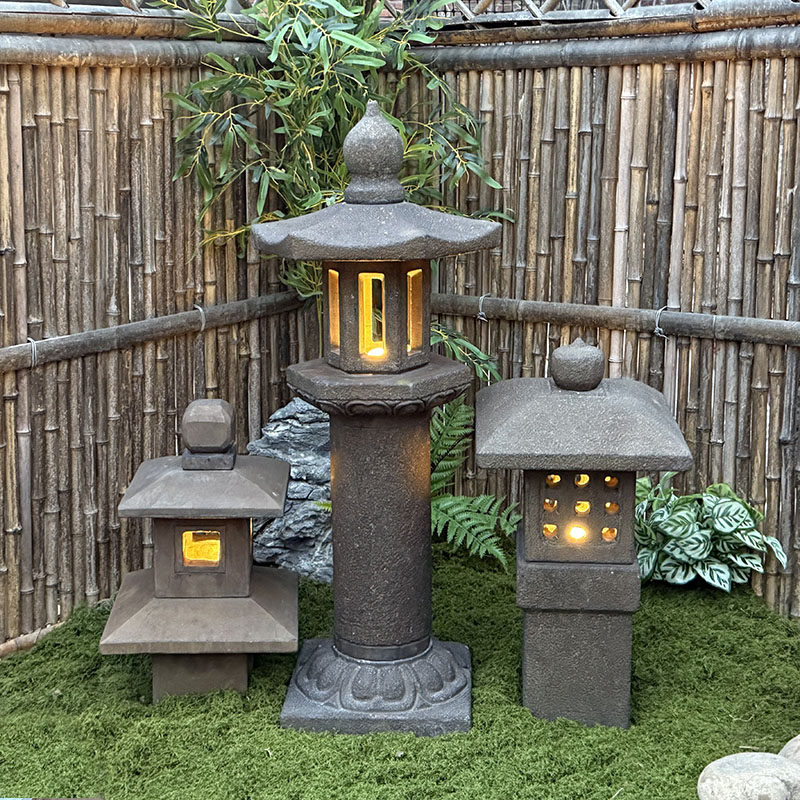 日式青石石缽庭院擺件曲陽石雕園林流水生財組合戶外花園水景造景