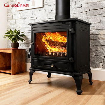 Fireplace for Winter Heating, Real Fire Burning Wood, Modern Household Rural Villa Living Room, Guesthouse Cast Iron Heater