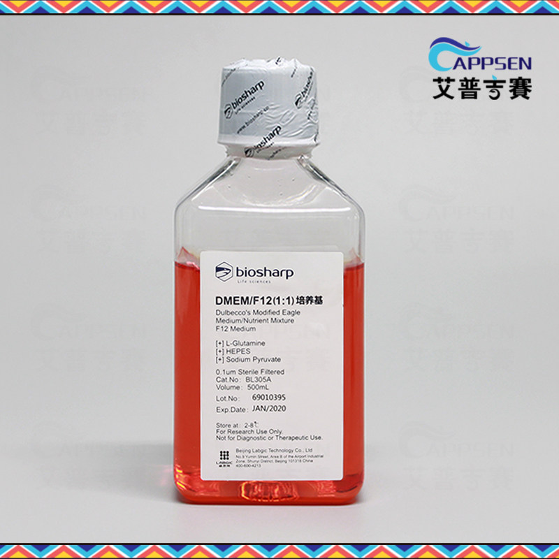 Biosharp BL305A DMEM/F12(1:1)液体培养基 细胞培养 500ml