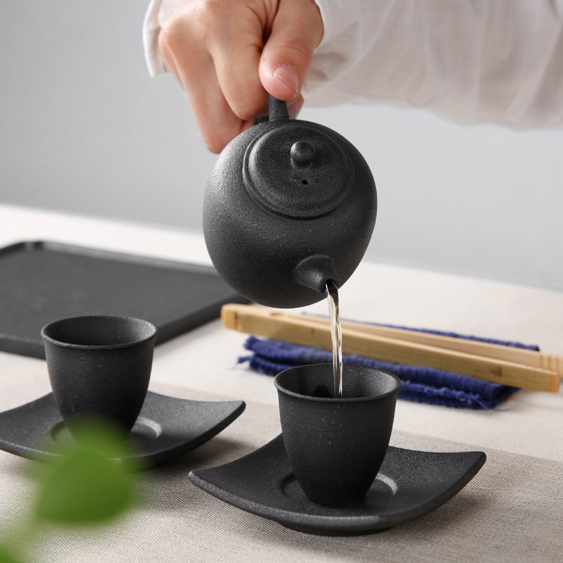 Small ceramic tea tray was kung fu tea set suit Japanese mini dry terms plate of a complete set of tea cups home contracted