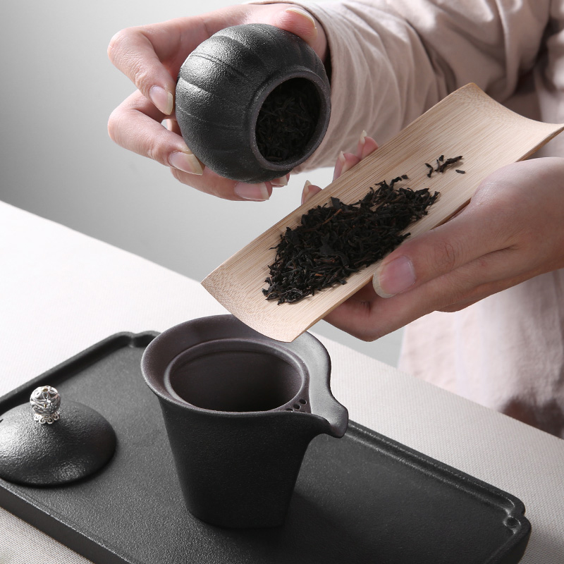 The Crack of a pot of 2 cup portable package travel kung fu tea sets household contracted ceramic pot teapot