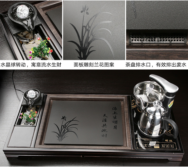 Porcelain heng tong tea sets tea purple sand pottery and Porcelain of a complete set of kung fu tea set automatic water tea home ground