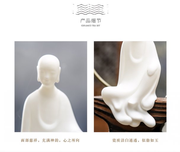 Chinese zen furnishing articles creative home desktop decoration ceramic Buddha sitting room porch corridor office soft outfit