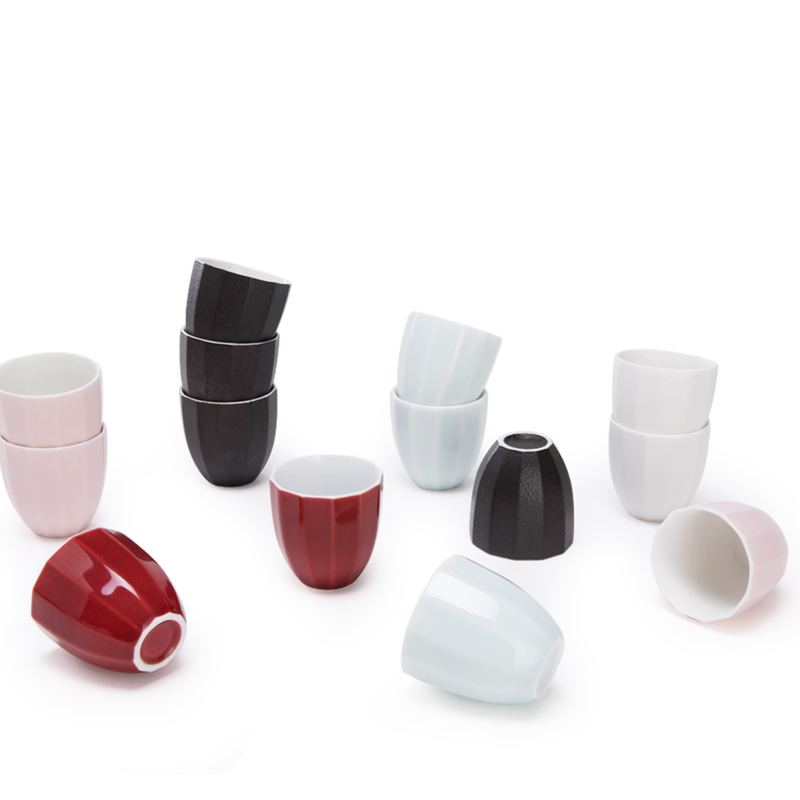 Porcelain heng tong ceramic cups sample tea cup kung fu tea set household contracted small bowl with a single master cup tea cups