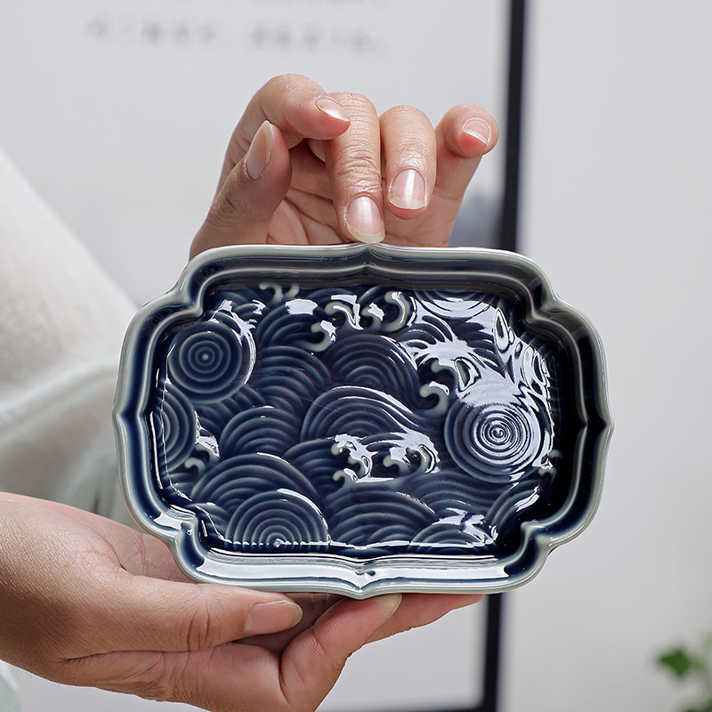 Porcelain ceramic fruit small disc of confectionery receive constant hall box of melon seeds modern tray dish of home sitting room tea table