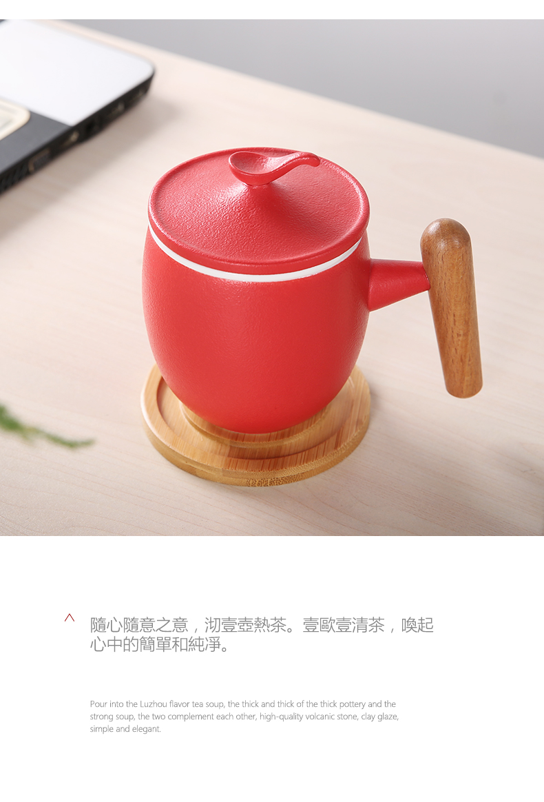 Porcelain constant hall mark cup large capacity with cover filter couples water cup home office ceramic tea cups