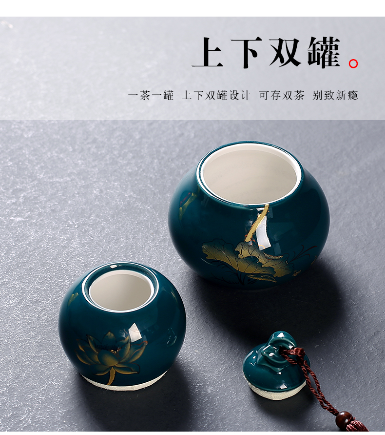 Porcelain heng tong ceramic tea pot seal pot large storage tanks double kung fu tea POTS tea accessories household