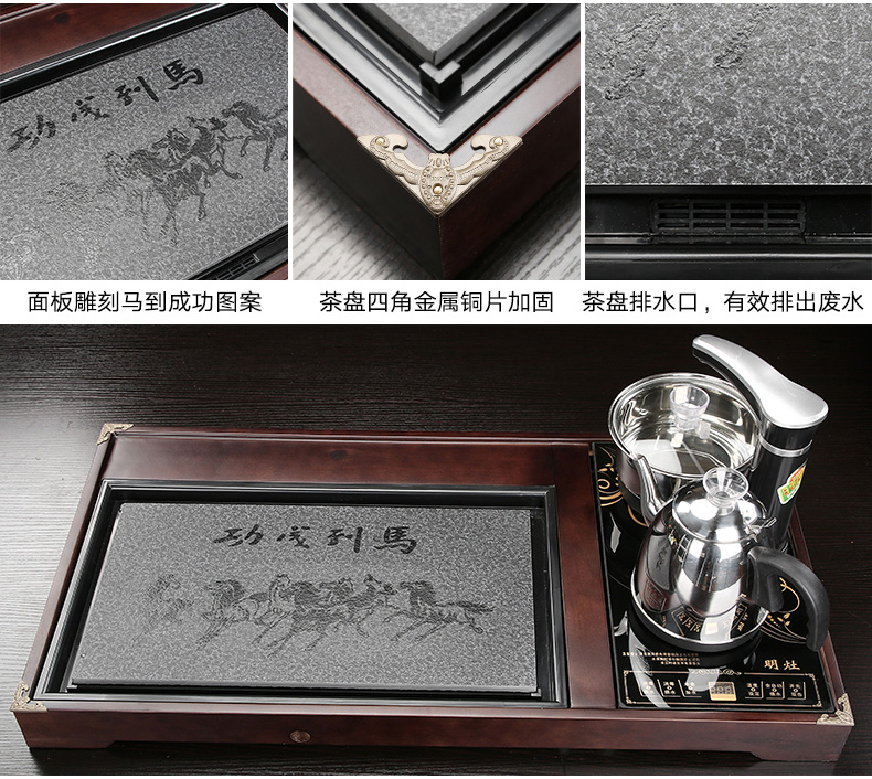 Porcelain constant hall of a complete set of purple sand tea kungfu tea set automatic water tea tray tea family sitting room