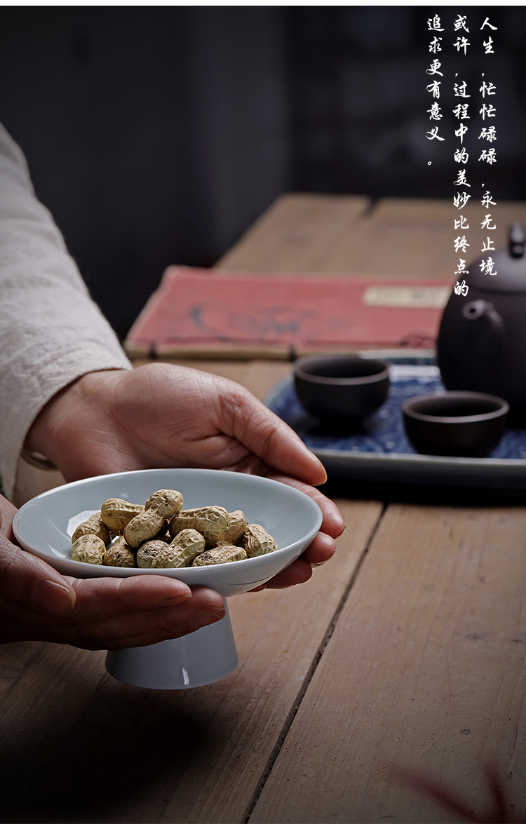 Porcelain ceramic high constant hall fruit bowl 'lads' Mags' including nuts, dried fruit basin household creative move tea saucer sitting room tea tray