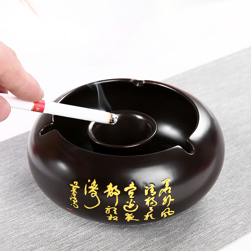 Porcelain heng tong ceramic ashtray creative move tang fly ash large home sitting room office tide ashtrays