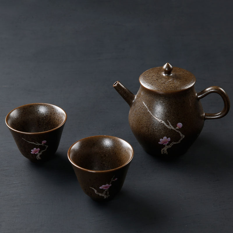 Porcelain constant hall to crack a pot of two cups of portable travel ceramic kung fu tea set tea cups household use under the teapot
