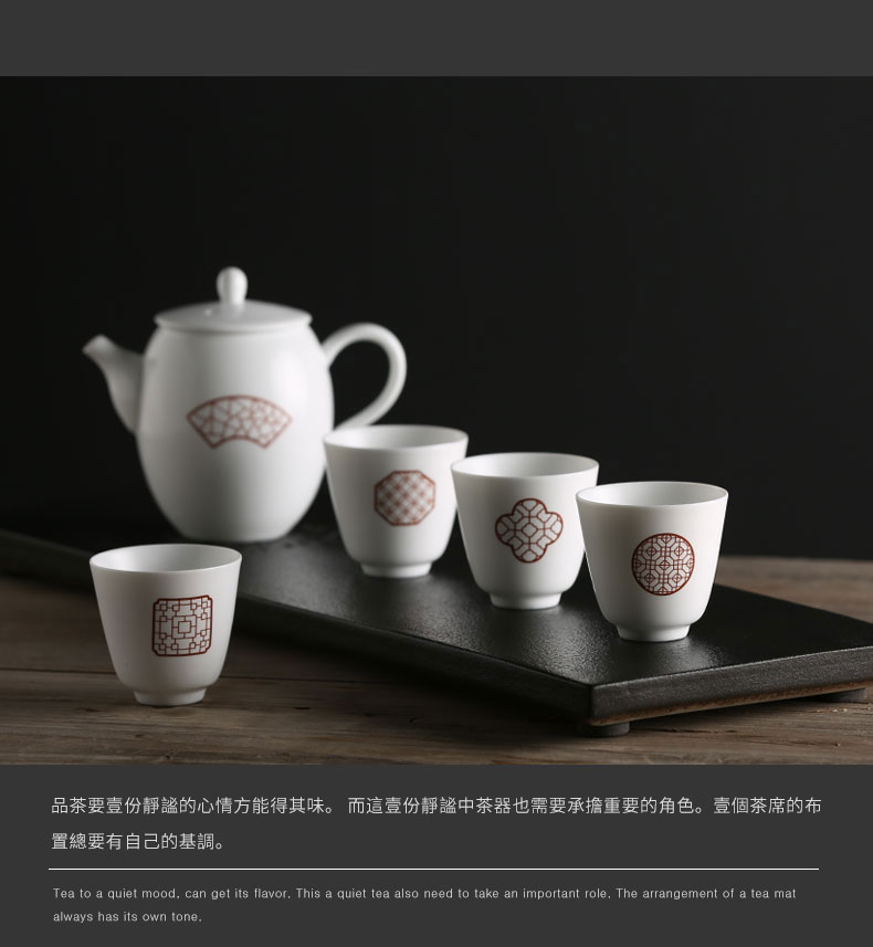 Porcelain heng tong fat white Porcelain sample tea cup of a complete set of single glass ceramic cups kung fu tea set personal master cup bowl