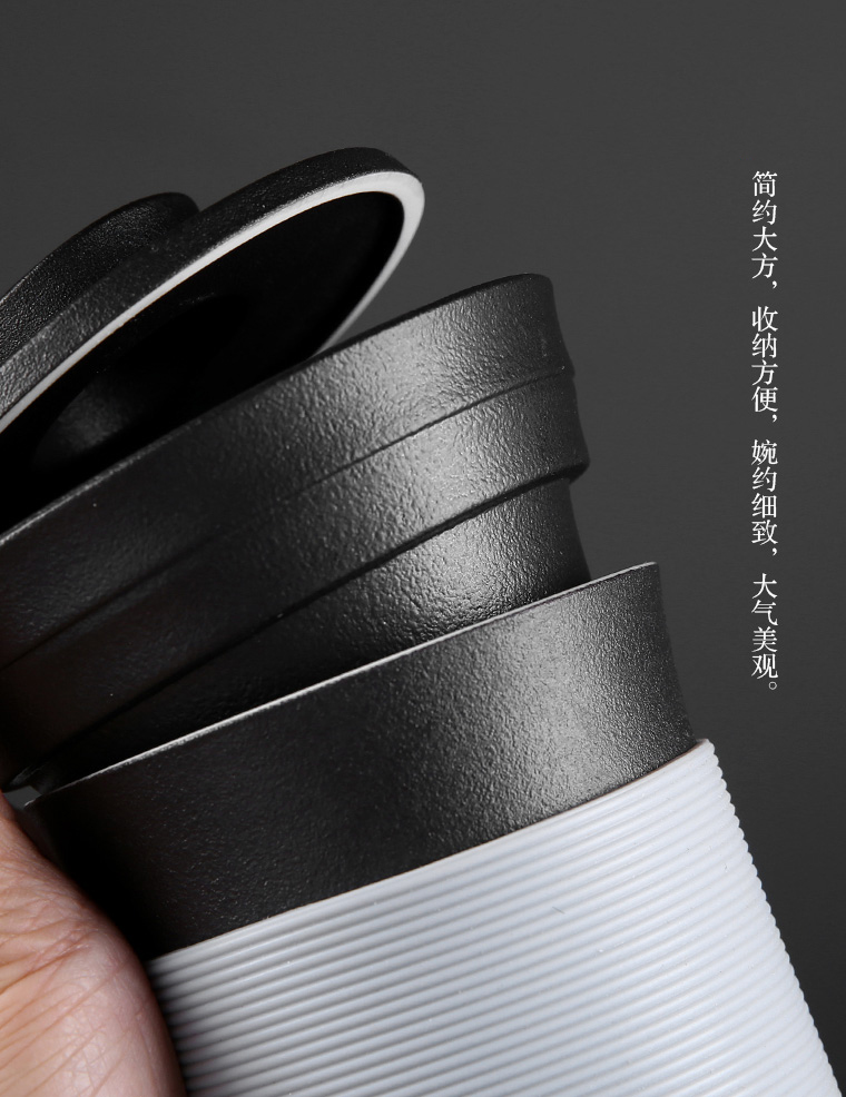 Porcelain heng tong suit creative ceramic cups with cover filter glass office individual cup of kung fu tea tea cup