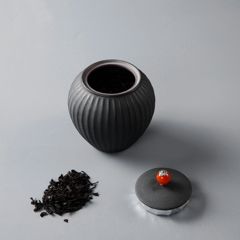Travel coarse pottery tea pot ceramic seal puer tea pot of tea urn medium portable wake receives a tank